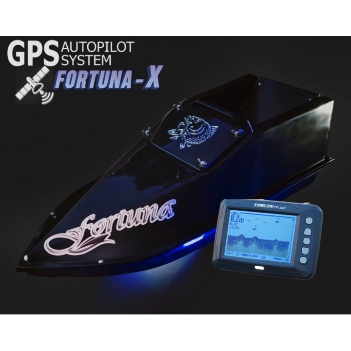 Кораблик Фортуна з GPS автопілотом Fortuna X та ехолотом Toslon300 на 27000mAh