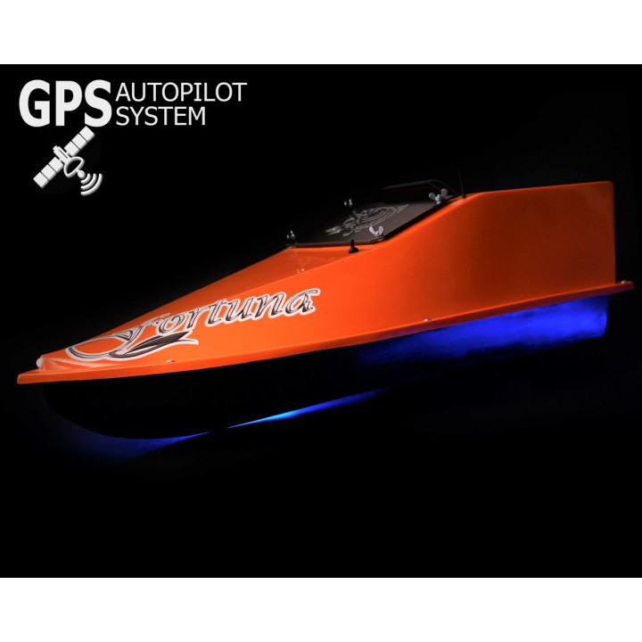 GPS (6+1_Cortex), Профессиональный Кораблик для прикормки Фортуна (15000 mAh) Оранжевый