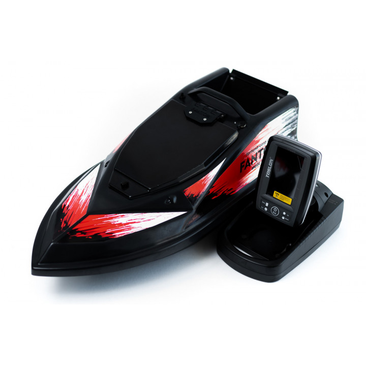 Фантом Модерн с эхолот Toslon TF520 Черный с красными наклейками