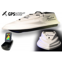 GPS (MaxiCortex) Эхолот Toslon TF520 Кораблик для рыбалки Фурия Шторм Белый