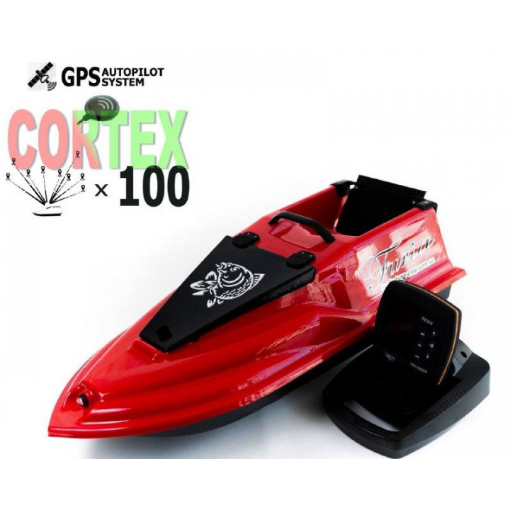 Кораблик для рыбалки Фурия Фюжн с GPS (Maxi Cortex) и Эхолотом Lucky918 Красный