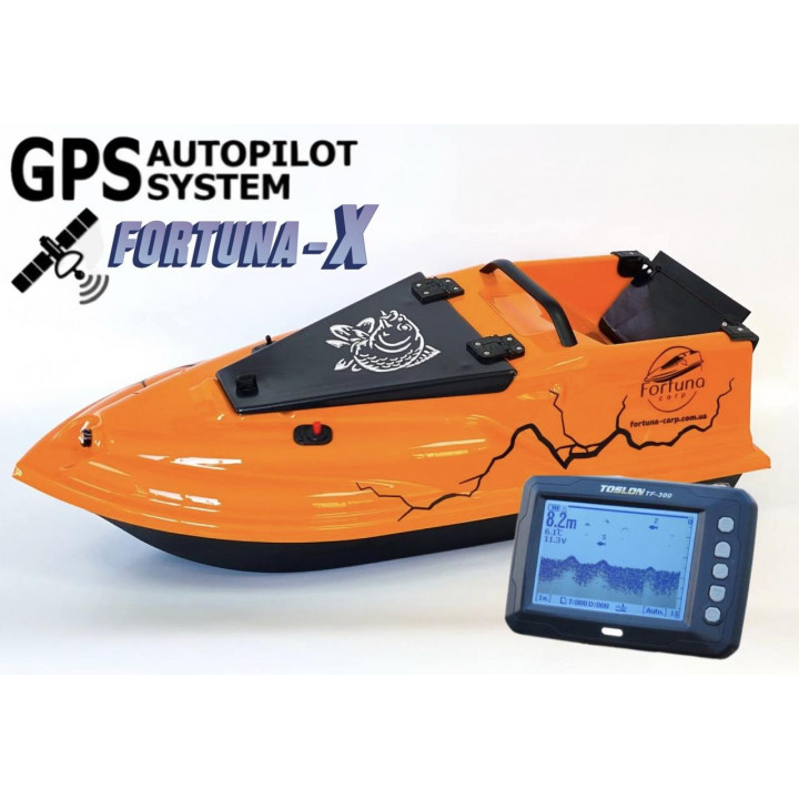 Кораблик для рыбалки Фурия Фюжн с GPS (Fortuna-X) та Toslon TF300