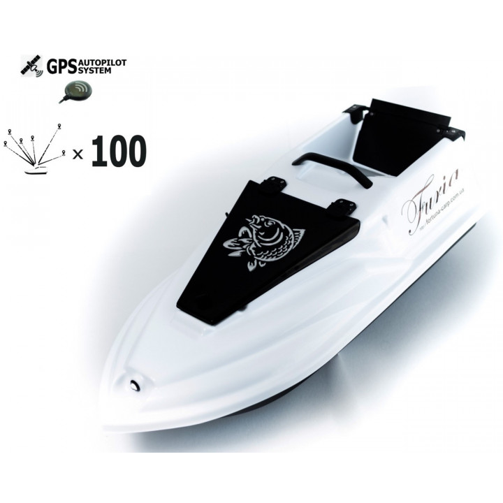 Кораблик для рыбалки Фурия Фюжн с GPS V3_6+1 Белый