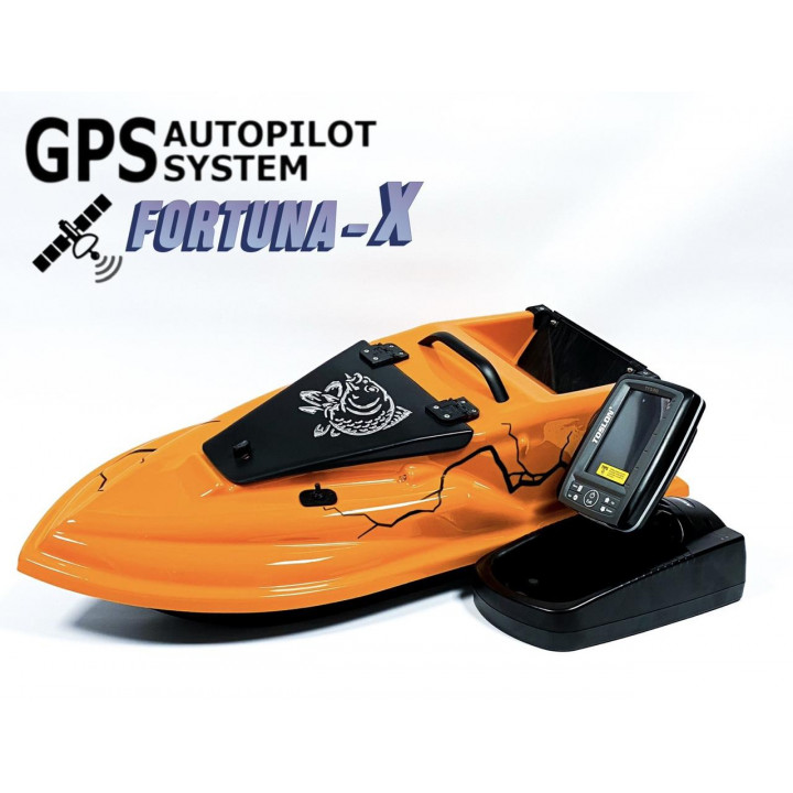 GPS (Fortuna-X) Ехолот Toslon TF520 Прикормочний кораблик Фурія Шторм