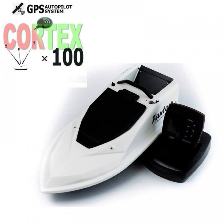 Кораблик для прикормки Фантом Модерн с эхолотом Lucky 918 и GPS автопилотом  (Cortex_3+1) Белый