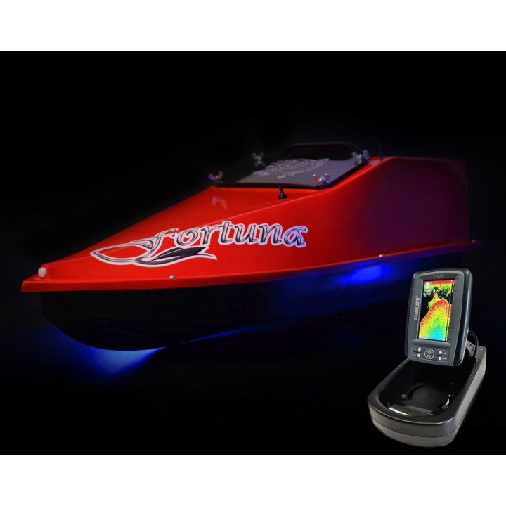 Кораблик Фортуна (45000 mAh) з ехолотом Toslon TF520 Красный