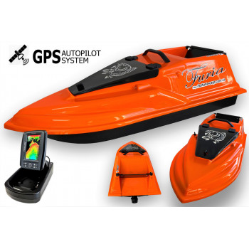 Кораблик Фурия Шторм с GPS (V3_3+1) и Эхолотом Toslon TF520 Оранжевый