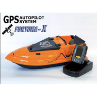 Кораблик для рыбалки Фурия Фюжн с GPS (Fortuna-X) и Эхолотом Toslon TF520 Помаранчевий
