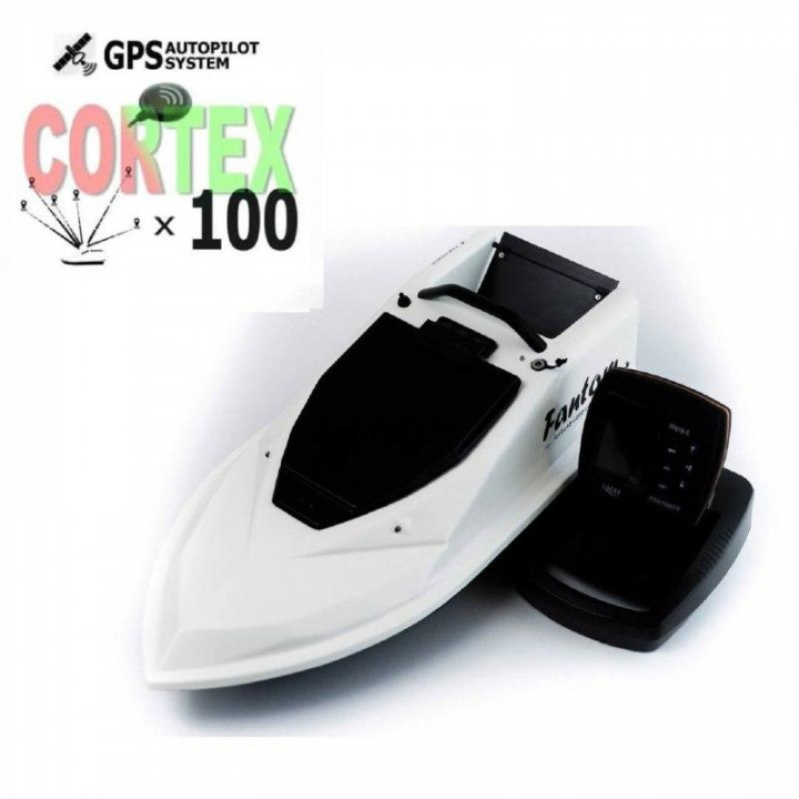 Кораблик для прикормки Фантом Модерн с эхолотом Lucky 918 и GPS автопилотом  (Cortex_6+1) Белый