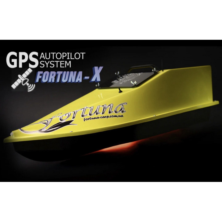 Кораблик Фортуна з GPS автопілотом Fortuna X на 27000mAh Жовтий