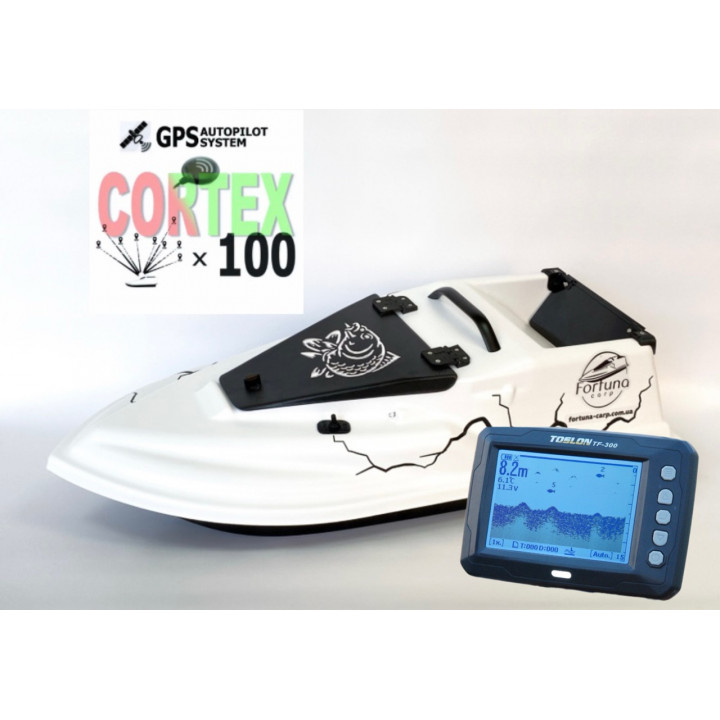 GPS (MaxiCortex) Ехолот Toslon TF300 Прикормочний кораблик Фурія Шторм
