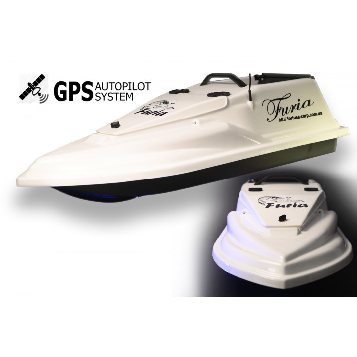 Кораблик для рыбалки Фурия Шторм с GPS Cortex 6+1 Белый