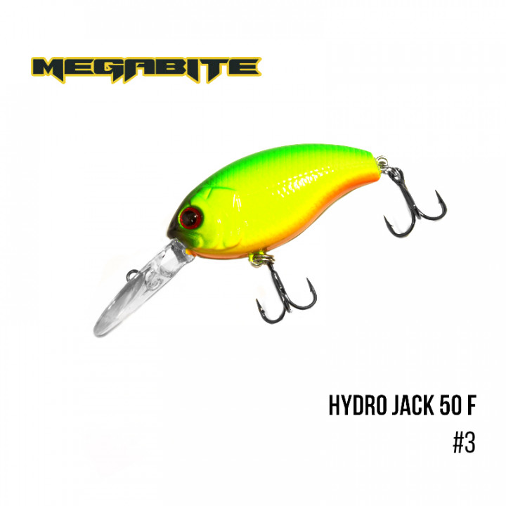 Воблер Megabite Hydro Jack 50 F 50mm 9.01g до 3m 3
