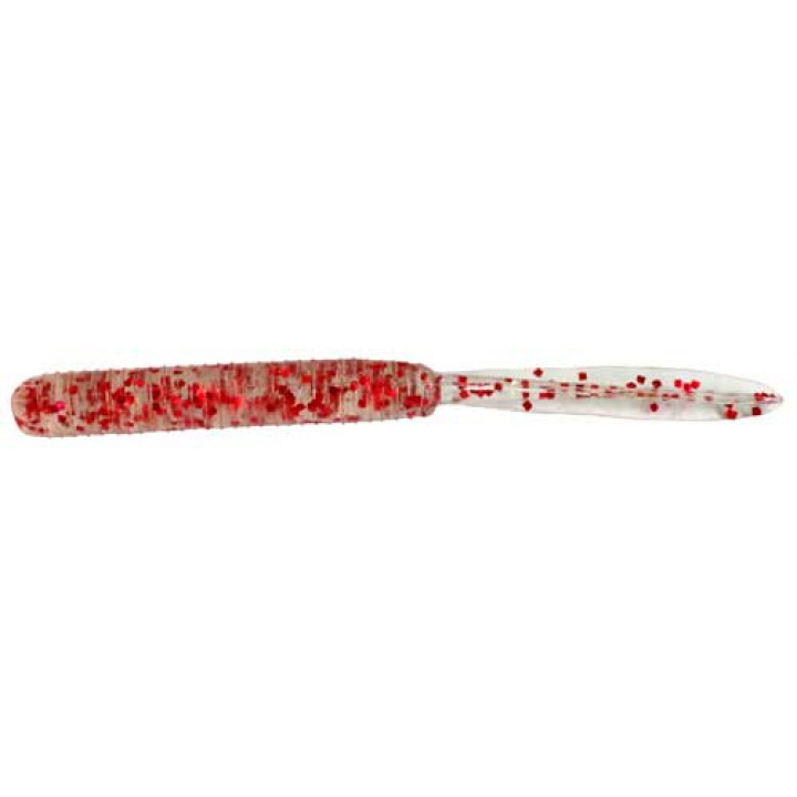 Силикон Jackall Peke Peke 2" Clear Red Flake 15шт