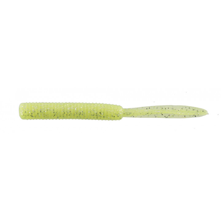 Силикон Jackall Peke Peke 2" SQ Glow Chartreuse Silver Flake 10 шт