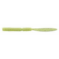 Силікон Jackall Peke Long 2.5” SQ Glow Chartreuse Silver Flake 8 шт