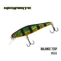 Воблер Megabite Balance 72 SP 72mm 6.9g до 1m K04