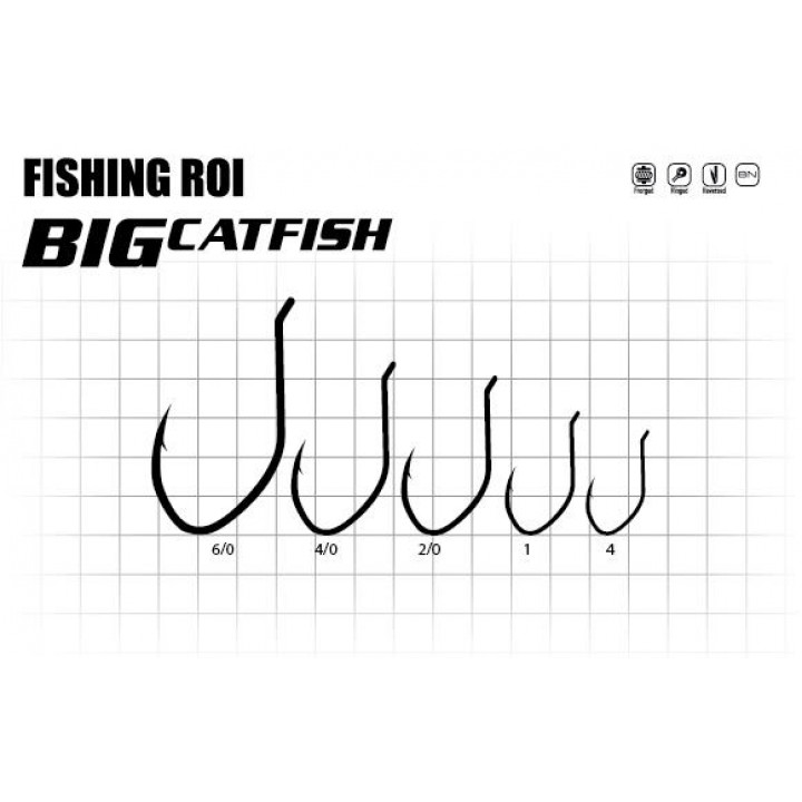 Крючки Fishing ROI Big Catfish 2/0