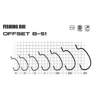 Крючки Fishing ROI Offset B51