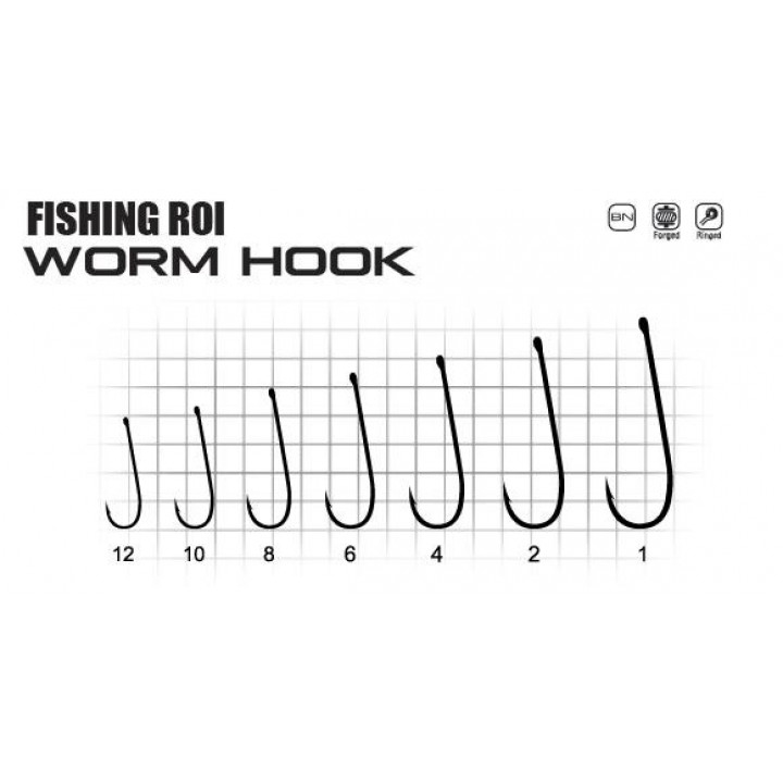 Крючки FR Worm hook 12