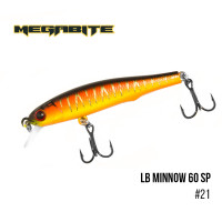 Воблер Megabite LB Minnow 60мм 3.2g до 0.8м 21
