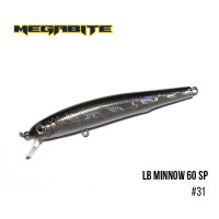 Воблер Megabite LB Minnow 60мм 3.2g до 0.8м 31