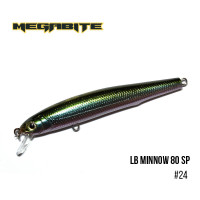 Воблер Megabite LB Minnow 80mm 5.5g до 0.8m 24