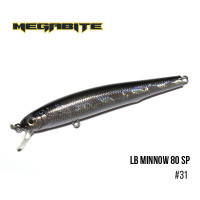 Воблер Megabite LB Minnow 80мм 5.5g до 0.8м 31