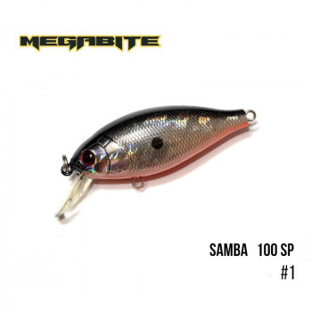 Воблер Megabite Samba 100 SP 60мм 14.8g до 1м 1