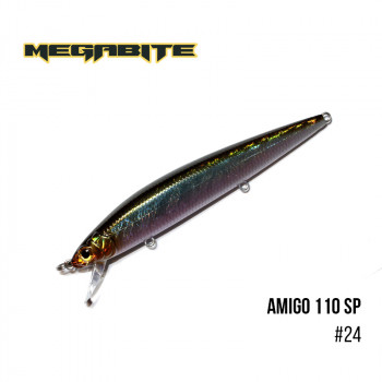 Воблер Megabite Amigo 110 SP 110mm 14.3g до 1m 24