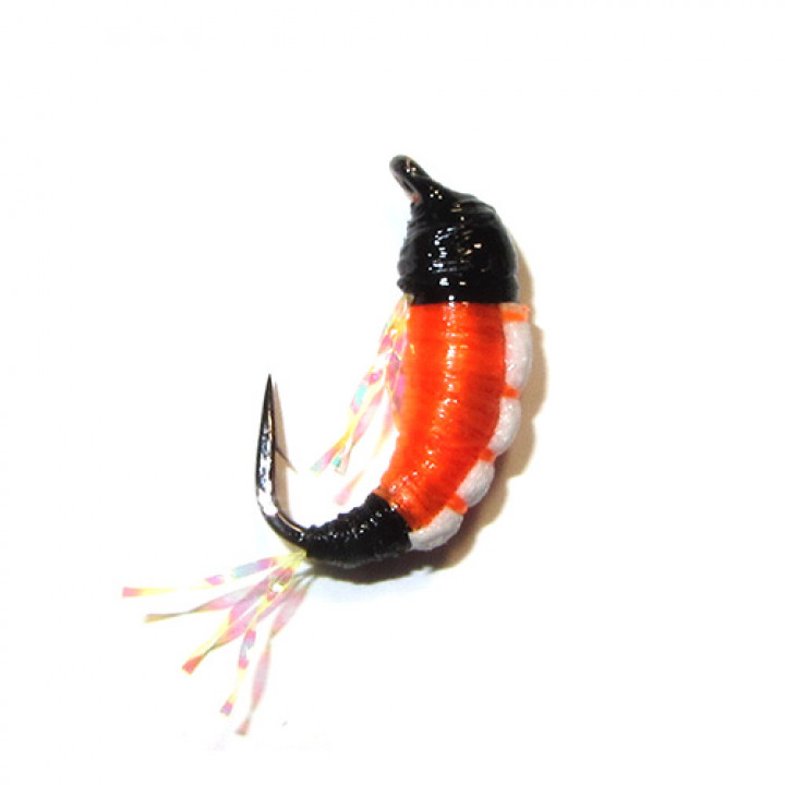 Мормышка безмотылка Shrimp 14mm 0.23g ORANGE