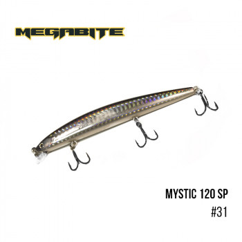 Воблер Megabite Mystic 120мм 14.8g до 0.5м 31