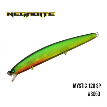 Воблер Megabite Mystic 120мм 14.8g до 0.5м S050