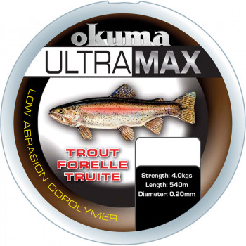 Лісочка Okuma Ultramax 2oz Trout 985m 11lbs 5.6kg 0.25mm Grey