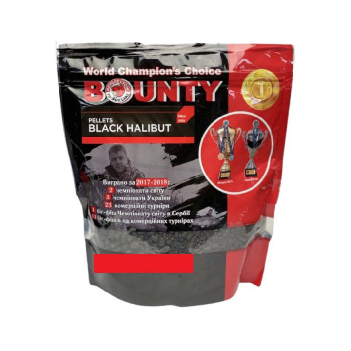 Пеллетс Bounty Pellets Black Halibut 2mm