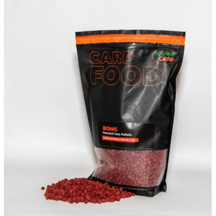 Пеллетc Технокарп Flavored Carp Pellets 1kg 6mm B.O.M.G