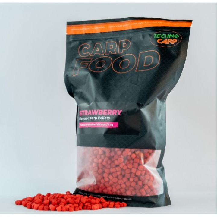 Пеллетс Технокарп Flavored Carp Pellets Strawberry