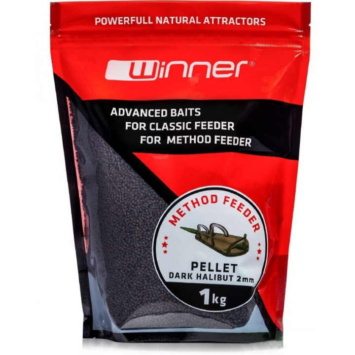 Пеллетс Winner The Method Pellet 2mm 1kg Dark Halibut