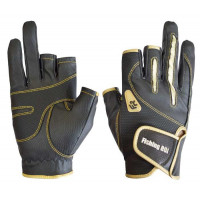 Рукавичка спінінгіста Fishing ROI WK-04 black-gold (c 2 пальц.) XXL