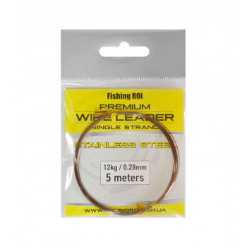 Поводковий матеріал струна Fishing ROI Wire Leader 0.28mm 5m 12