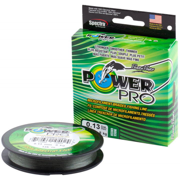 Шнур Power Pro 135m Moss Green 0.13mm 8kg/18lb