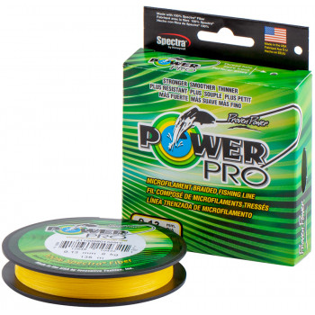 Шнур Power Pro 135m Hi-Vis Yellow 0.13mm 8kg/18lb