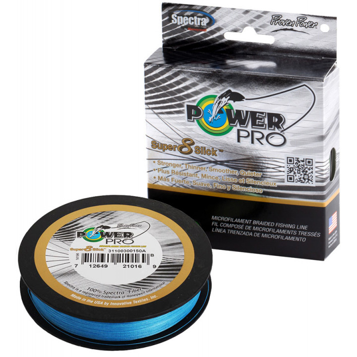 Шнур Power Pro Super 8 Slick 275m Marine Blue 0.36mm 30kg/66lb