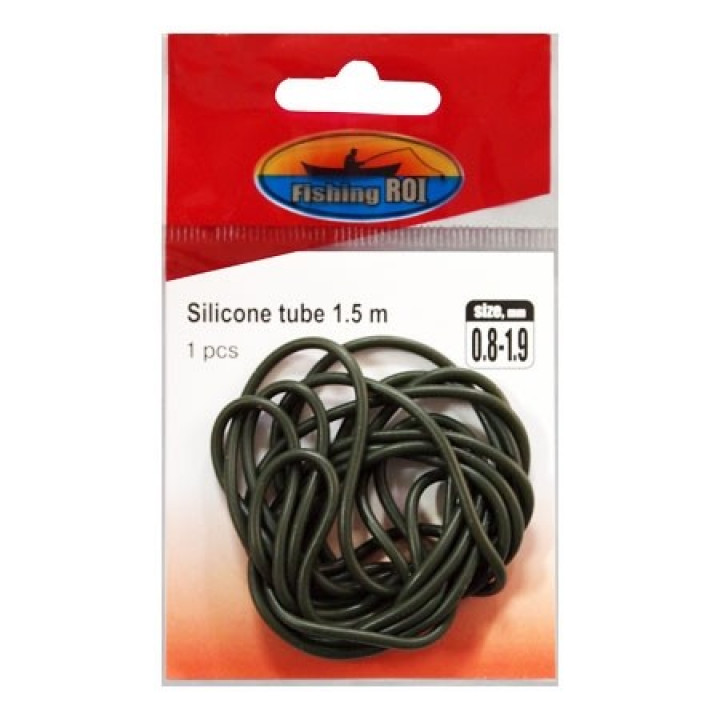 Трубка силіконова Fishing ROI Elastic rubber tube 1.0х2.1mm Зелений