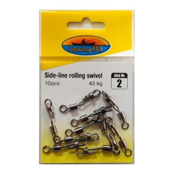 Вертлюг с карабином Fishing ROI Side-line rolling swivel №6