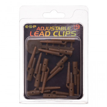 Безопасная клипса ESP Adjustable lead clips 10шт. №9 Brown