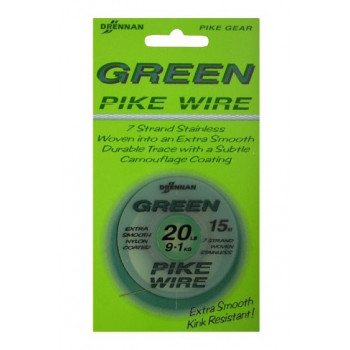 DRENNAN Поводковий матеріал для хижака Green Pike Wire 28lb