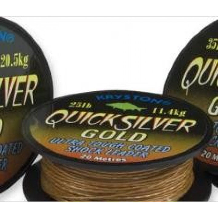 Повідковий матеріал Kryston Quicksilver Gold 20m 45lb Золотисто-коричневий