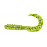 Твистер YUM 3.0 Walleye Grub 7.5 15 Chartreuse Silver Flake