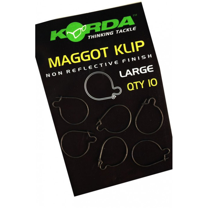 Кліпса для наживки Korda Maggot Klip Medium 10шт. Чорний